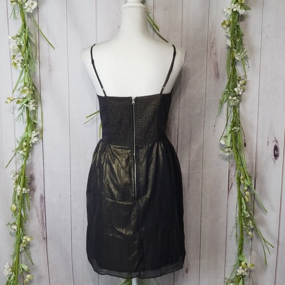 W118 Walter Baker sz M Gold Black Dress Cocktail - Picture 4 of 7